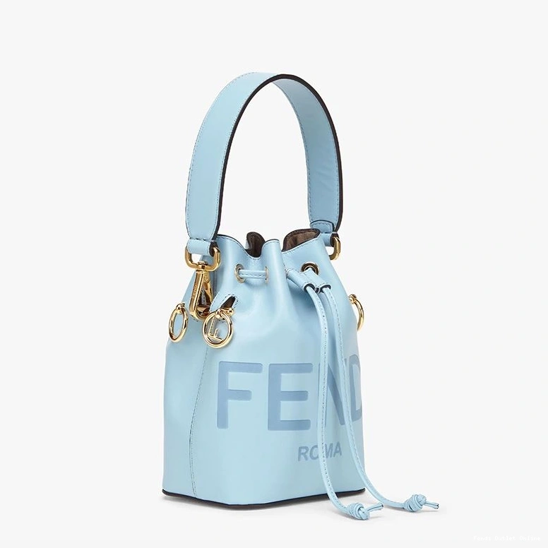 Affordable Bag Calf Blue Sky Logo Tresor Mini Bucket Fendi In ROMA Leather Mon 0721